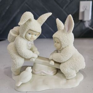 Vintage Department 56 Snowbunnies "I'm Teeter You're Totter"